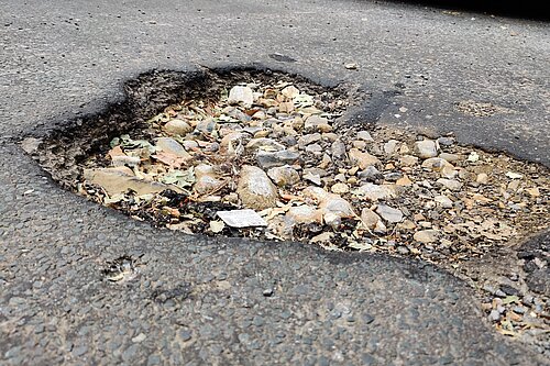 A pothole. 