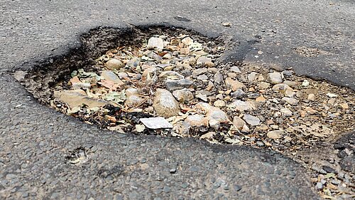 A pothole. 