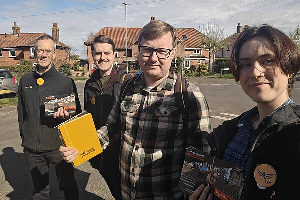 Canvassers on George Borrow Road. 