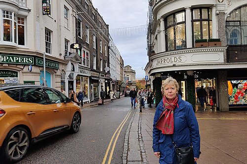 Cllr Judith Lubbock on Exchange Street