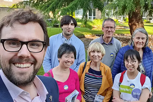 Campaigning in Norwich for the EU elections