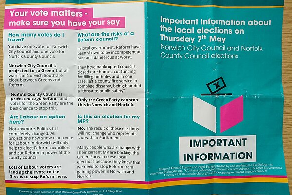 Green dodgy leaflet