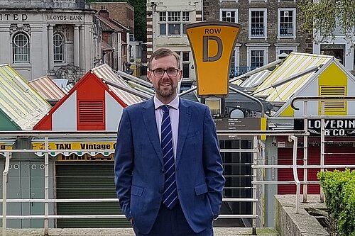 Cllr James Wright at the Norwich Market