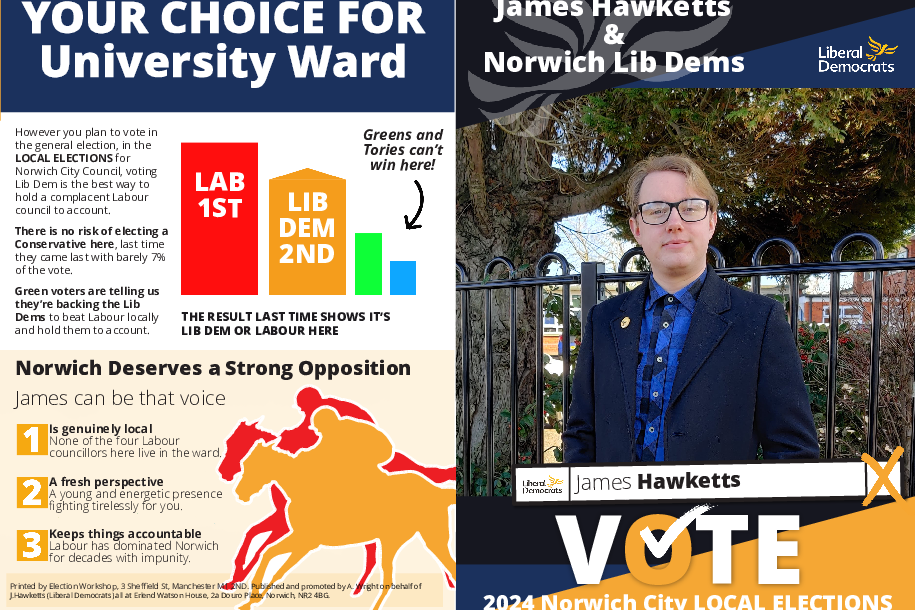 James Hawketts election leaflet 1